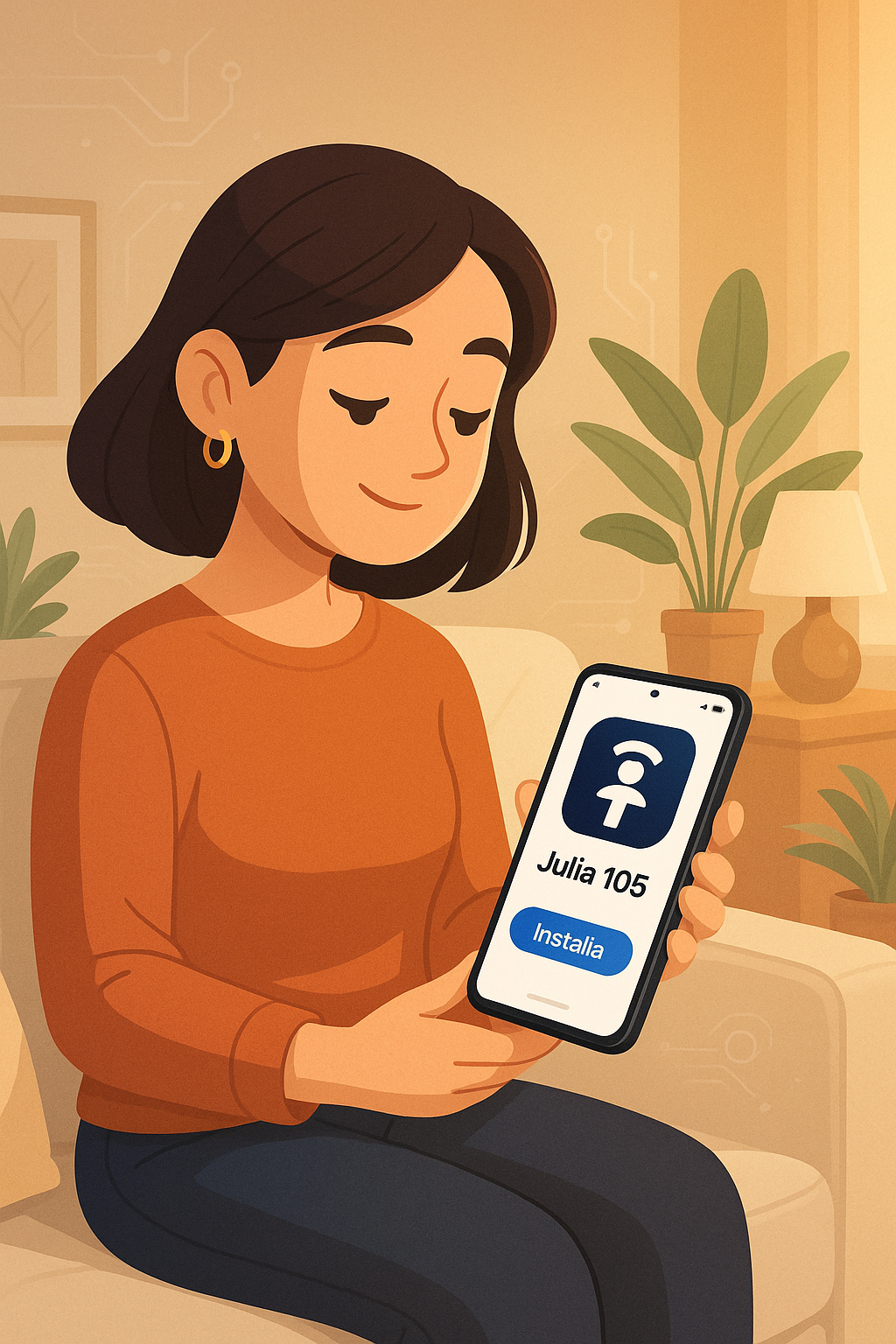 Telefono con logo Julia 105